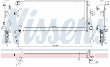 Radiators, Motora dzesēšanas sistēma NISSENS 636728 5