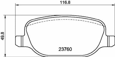 Bremžu uzliku kompl., Disku bremzes HELLA 8DB 355 018-771 1