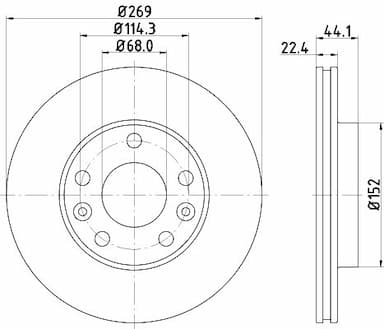 Bremžu diski HELLA 8DD 355 122-431 4