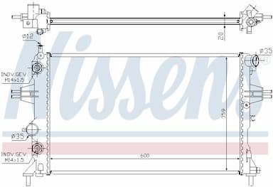 Radiators, Motora dzesēšanas sistēma NISSENS 632461 5