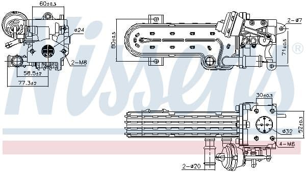 Radiators, Izplūdes gāzu recirkulācija NISSENS 989413 1