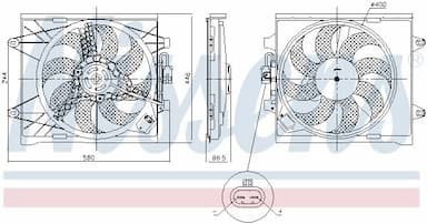 Ventilators, Motora dzesēšanas sistēma NISSENS 85921 7