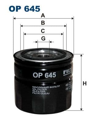 Eļļas filtrs FILTRON OP 645 1