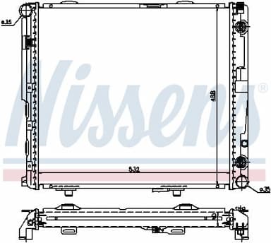 Radiators, Motora dzesēšanas sistēma NISSENS 62698A 2