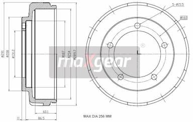 Bremžu trumulis MAXGEAR 19-2305 1