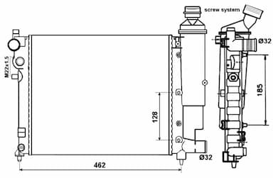 Radiators, Motora dzesēšanas sistēma NRF 58067 4