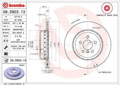 Bremžu diski BREMBO 09.D903.13 1