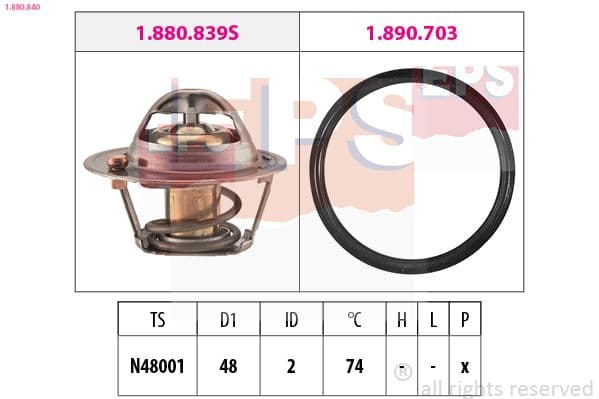 Termostats, Dzesēšanas šķidrums EPS 1.880.840 1