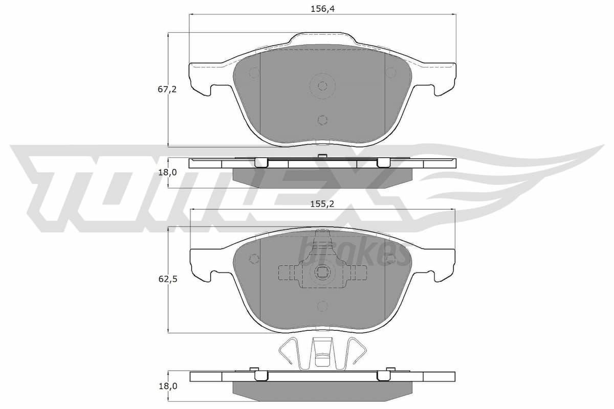 Bremžu uzliku kompl., Disku bremzes TOMEX Brakes TX 13-05 1