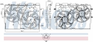 Ventilators, Motora dzesēšanas sistēma NISSENS 850005 9