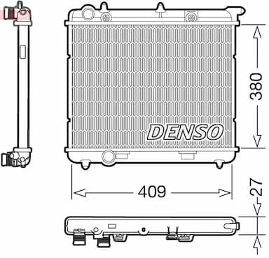 Radiators, Motora dzesēšanas sistēma DENSO DRM21024 1