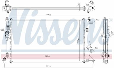 Radiators, Motora dzesēšanas sistēma NISSENS 68503 6