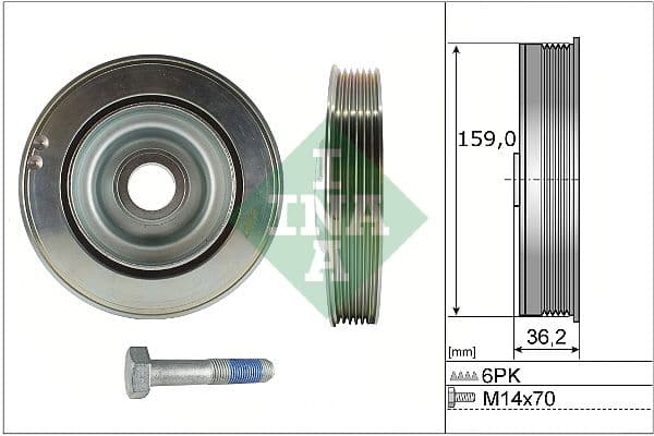 Siksnas skriemeļa komplekts, Kloķvārpsta Schaeffler INA 544 0173 20 1