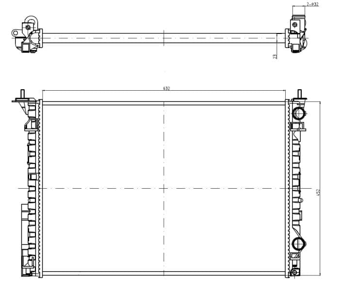 Radiators, Motora dzesēšanas sistēma NRF 58242A 1