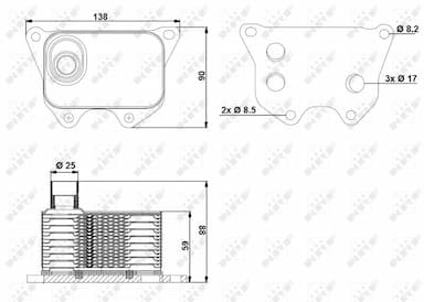 Eļļas radiators, Motoreļļa NRF 31173 5