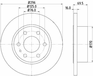 Bremžu diski HELLA 8DD 355 115-521 4