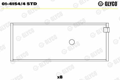 Klaņa gultnis GLYCO 01-4154/4 STD 1