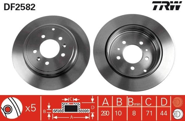 Bremžu diski TRW DF2582 1