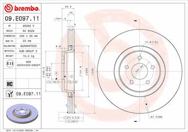 Bremžu diski BREMBO 09.E097.11 1