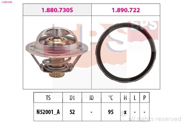 Termostats, Dzesēšanas šķidrums EPS 1.880.946 1