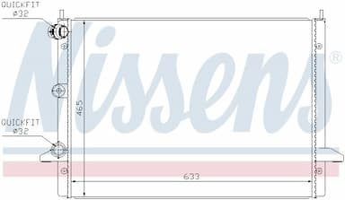 Radiators, Motora dzesēšanas sistēma NISSENS 67303 6