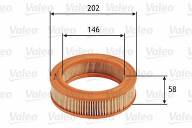 Gaisa filtrs VALEO 585644 1