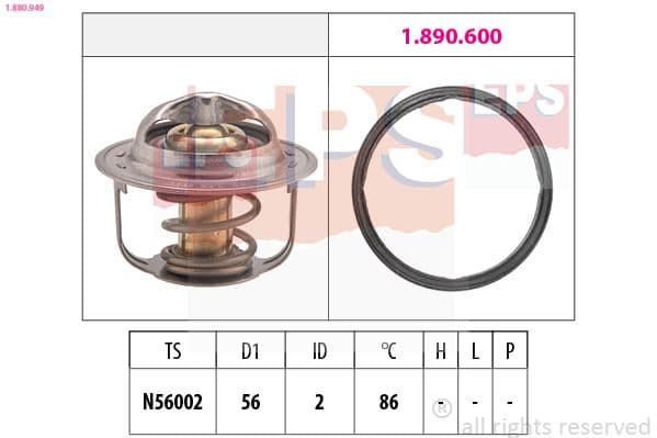 Termostats, Dzesēšanas šķidrums EPS 1.880.949 1