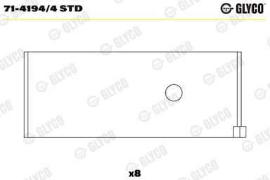 Klaņa gultnis GLYCO 71-4194/4 STD 1