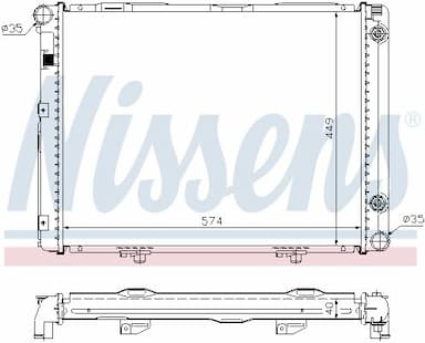 Radiators, Motora dzesēšanas sistēma NISSENS 62721A 5