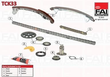 Sadales vārpstas piedziņas ķēdes komplekts FAI AutoParts TCK33 1