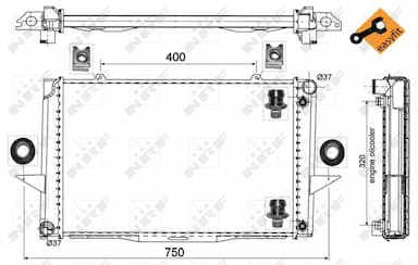 Radiators, Motora dzesēšanas sistēma NRF 529509 4