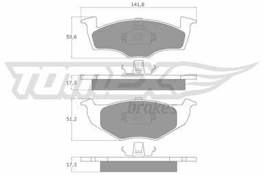 Bremžu uzliku kompl., Disku bremzes TOMEX Brakes TX 10-85 1