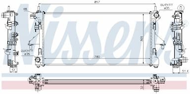 Radiators, Motora dzesēšanas sistēma NISSENS 63565 5