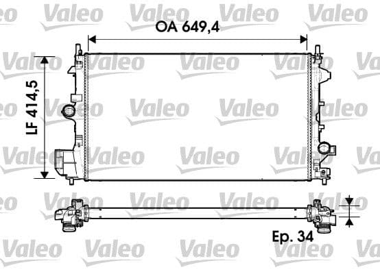 Radiators, Motora dzesēšanas sistēma VALEO 734339 1