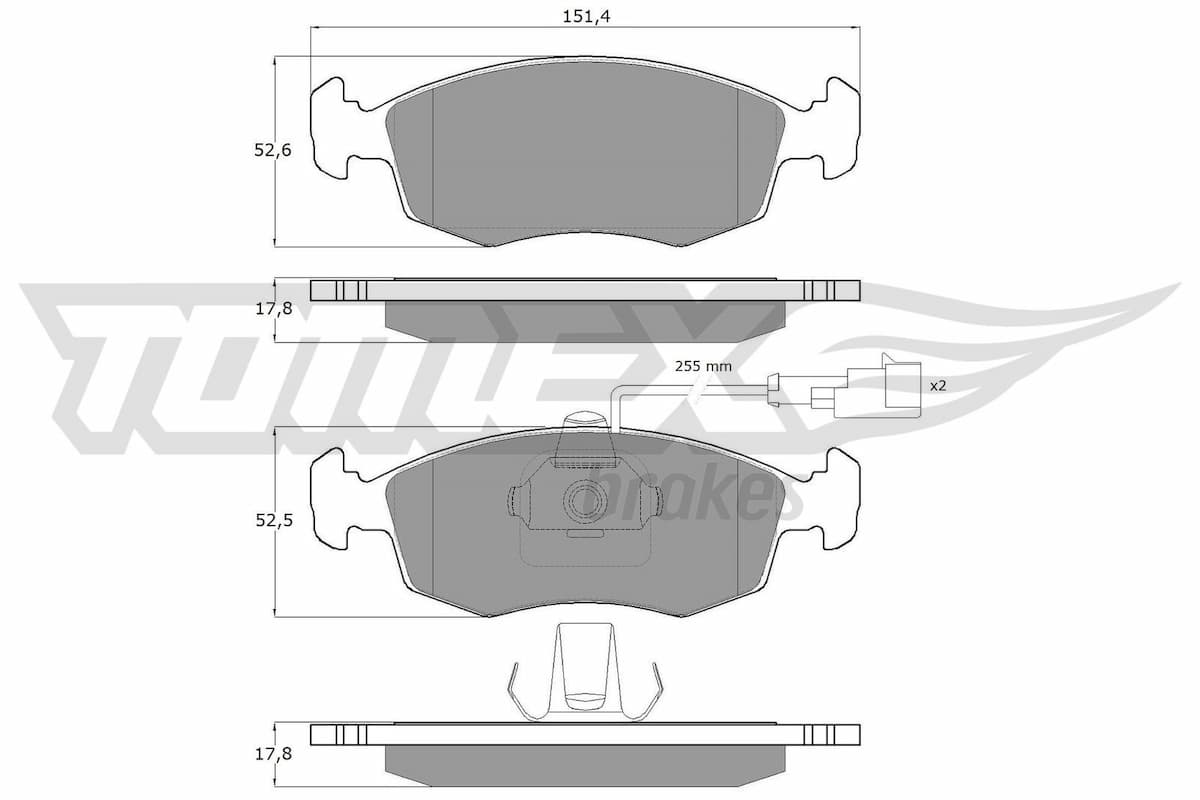 Bremžu uzliku kompl., Disku bremzes TOMEX Brakes TX 14-11 1