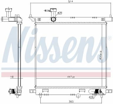 Radiators, Motora dzesēšanas sistēma NISSENS 606138 5