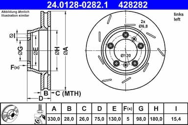 Bremžu diski ATE 24.0128-0282.1 1