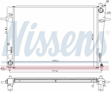 Radiators, Motora dzesēšanas sistēma NISSENS 675063 5