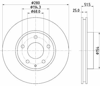 Bremžu diski HELLA 8DD 355 120-441 4