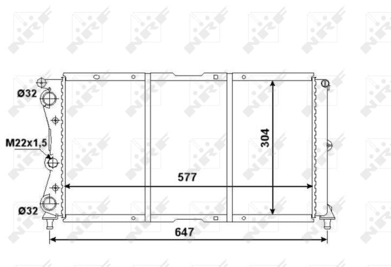 Radiators, Motora dzesēšanas sistēma NRF 58955 1