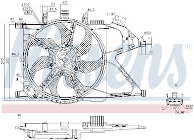 Ventilators, Motora dzesēšanas sistēma NISSENS 85195 6