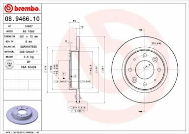 Bremžu diski BREMBO 08.9466.10 1