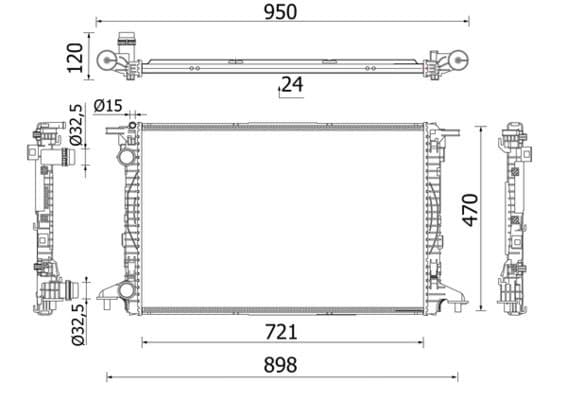 Radiators, Motora dzesēšanas sistēma MAHLE CR 2179 000S 1