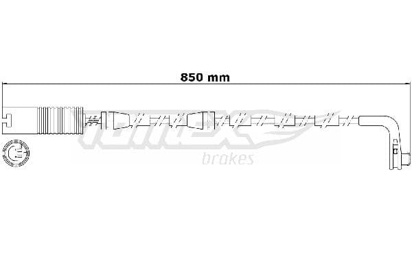 Indikators, Bremžu uzliku nodilums TOMEX Brakes TX 30-80 1