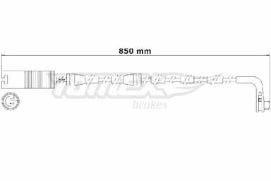 Indikators, Bremžu uzliku nodilums TOMEX Brakes TX 30-80 1