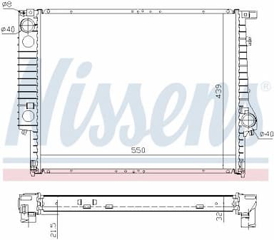 Radiators, Motora dzesēšanas sistēma NISSENS 60619A 5