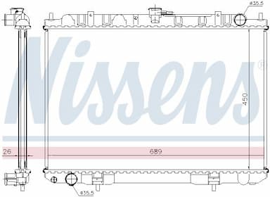 Radiators, Motora dzesēšanas sistēma NISSENS 68703A 6