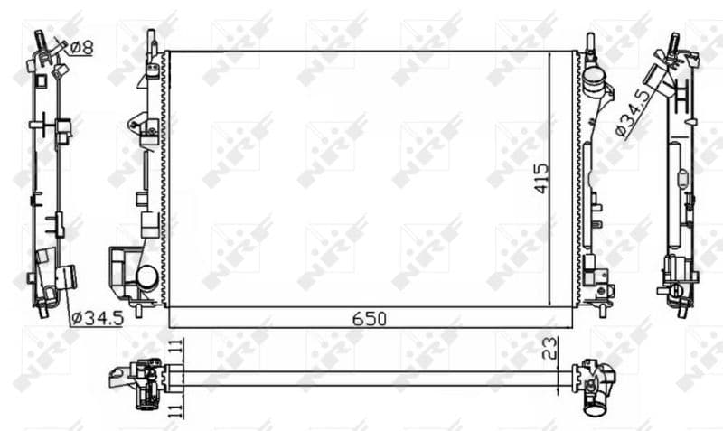 Radiators, Motora dzesēšanas sistēma NRF 58203A 1