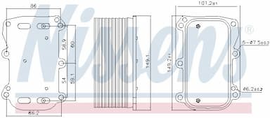 Eļļas radiators, Motoreļļa NISSENS 90876 5