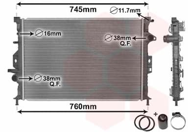 Radiators, Motora dzesēšanas sistēma VAN WEZEL 18002425 1